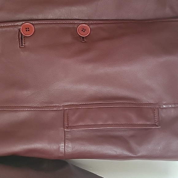 Leather jacket Small Women Imported Used Wine - Picture 4 of 8